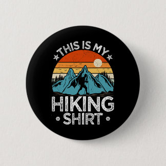 Mountain Hiking Adventure Vintage This Is My Hikin Button