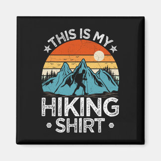 Mountain Hiking Adventure Vintage This Is My Hikin Magnet