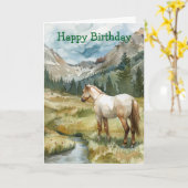 Mountain Horse Karte (Gelbe Blume)