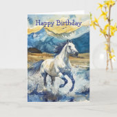 Mountain Horse Karte (Gelbe Blume)