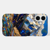 Mountain iPhone Hülle Blau Gold Buntglas Lands (Rückseite (Horizontal))