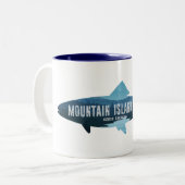 Mountain Island Lake North Carolina Fisch Zweifarbige Tasse (Vorderseite Links)