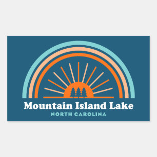 Mountain Island Lake North Carolina Rainbow Rechteckiger Aufkleber