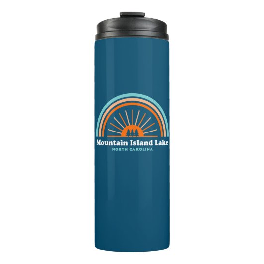 Mountain Island Lake North Carolina Rainbow Thermosbecher (Vorderseite)