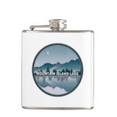 Mountain Island Lake North Carolina Reflektion Flachmann (Vorderseite)