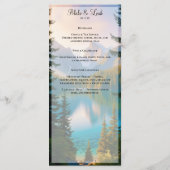 Mountain Lake Anpassbare Hochzeitsmenüs Menükarte (Rückseite)
