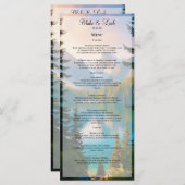 Mountain Lake Anpassbare Hochzeitsmenüs Menükarte (Vorne/Hinten)