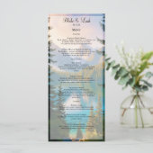 Mountain Lake Anpassbare Hochzeitsmenüs Menükarte (Stehend Vorderseite)