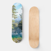 Mountain Lake Bliss #2 #cabin #decor #wall #art Skateboard (Vorderseite)