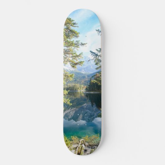 Mountain Lake Bliss #2 #cabin #decor #wall #art Skateboard (Vorderseite)