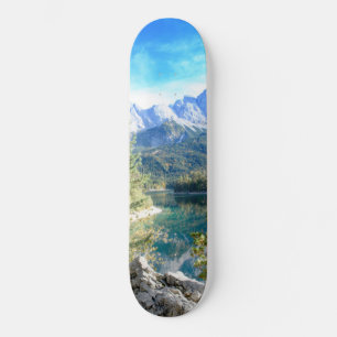 Mountain Lake Bliss #3 #cabin #decor #wall #art Skateboard