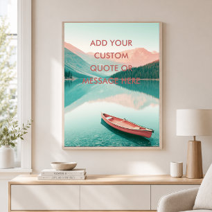 Mountain Lake Canoe - Erstelle Dein eigenes Motiva Poster