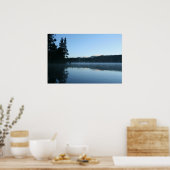 Mountain Lake, Dawn, Mist Poster (Küche)