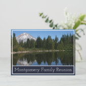 Mountain Lake Family Wiedersehen Einladung (Stehend Vorderseite)
