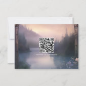 Mountain Lake Forest Stars Ethereal Rustikale Hoch RSVP Karte (Rückseite)