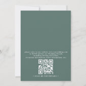 Mountain Lake Forest Trees Pine QR Code Wedding Einladung (Rückseite)