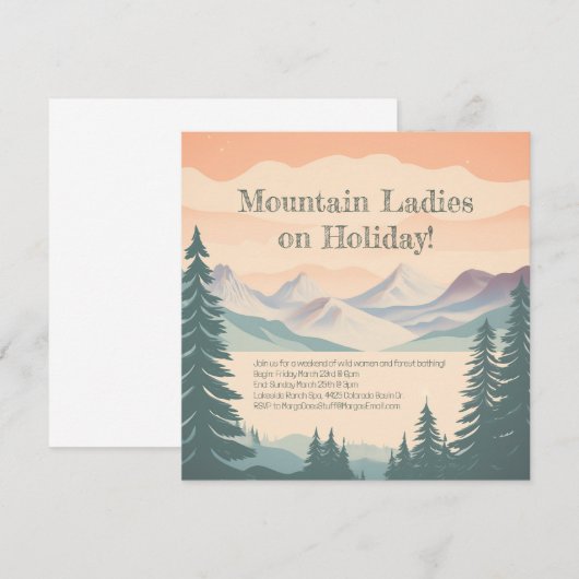 Mountain Lake Generic Invitation - Anpassbar Save The Date (Vorne/Hinten)