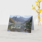 Mountain Lake Good Luck Blank Inside Photo Card Karte (Gelbe Blume)