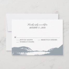 Mountain Lake Gray | Hochzeit RSVP Karte