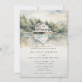 Mountain Lake House Landschaftliche Aussicht Roman Einladung (Vorderseite)