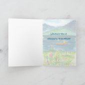 Mountain Lake Kayak Wasserfarbe Glücklich Geburtst Karte (Innenseite)