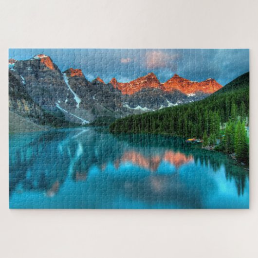 Mountain Lake Landschaftlich Landschaft Jigsaw Puz Puzzle (Horizontal)