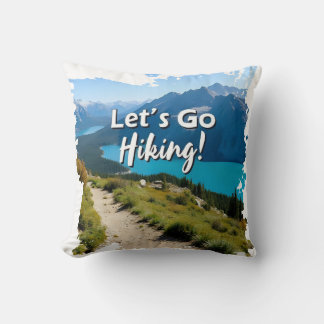 Mountain Lake Let's Go Wandern Kissen