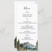 Mountain Lake Menu Karte personalisierte Namen auf (Vorne/Hinten)