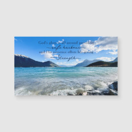 Mountain Lake Photo Inspiring Quote Magnet