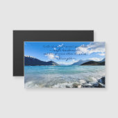 Mountain Lake Photo Inspiring Quote Magnet (Vorne/Hinten)