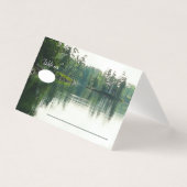 Mountain Lake Reflection Rustikale Hochzeitsgäste (Vorderseite)