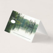 Mountain Lake Reflection Rustikale Hochzeitsgäste (Rückseite)