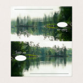 Mountain Lake Reflection Rustikale Hochzeitsgäste (Außenseite Aufgefaltet)