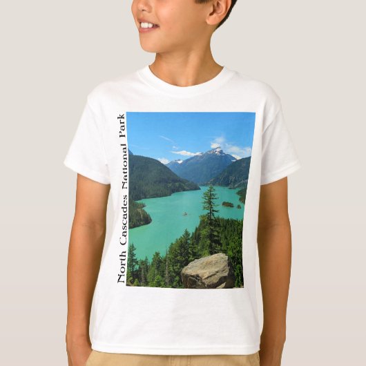 Mountain Lake Scenery Nationalpark Washington T-Shirt (Vorderseite)