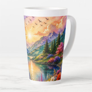 Mountain Lake Serenity Bunter Becher Milchtasse