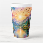 Mountain Lake Serenity Bunter Becher Milchtasse (Vorderseite)