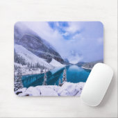 Mountain Lake Snow Scene Mouse Pad Mousepad (Mit Mouse)