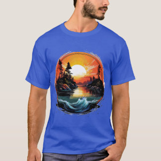 Mountain Lake Sun Rise T-Shirt