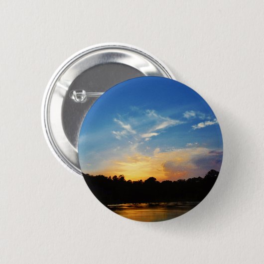Mountain Lake Sunset Button (Vorne & Hinten)