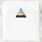 Mountain Lake Sunset Dreieckiger Aufkleber (Tasche)