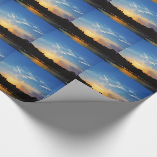 Mountain Lake Sunset Geschenkpapier (Ecke)