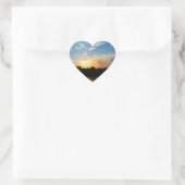 Mountain Lake Sunset Herz-Aufkleber (Tasche)