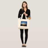 Mountain Lake Sunset Jumbo Stoffbeutel (Vorderseite (Model))