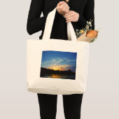Mountain Lake Sunset Jumbo Stoffbeutel (Vorderseite (Produkt))