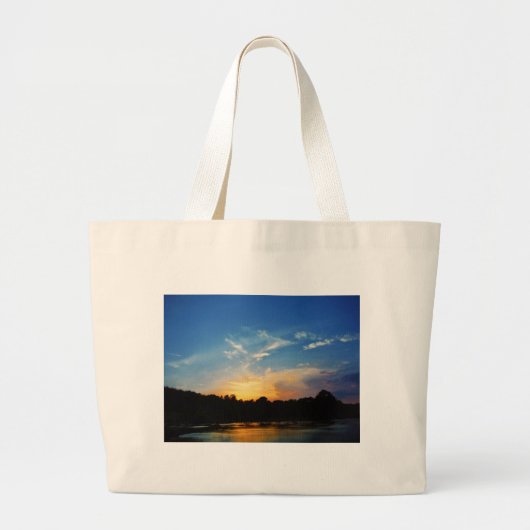Mountain Lake Sunset Jumbo Stoffbeutel (Vorne)