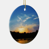 Mountain Lake Sunset Keramik Ornament (Rechts)