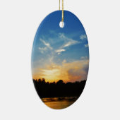 Mountain Lake Sunset Keramik Ornament (Rechts)