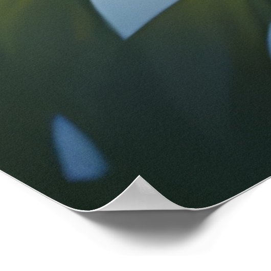 Mountain Lake Sunset Poster (Ecke)