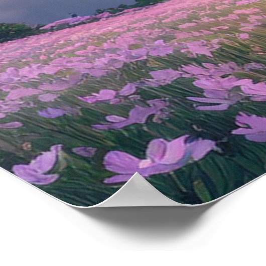 Mountain Lake Sunset Poster (Ecke)