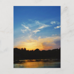 Mountain Lake Sunset Postkarte